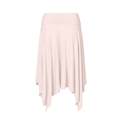 Asymmetric Fold Over Skirt in Powder