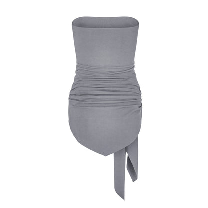 Wrap Tube Top in Smoke