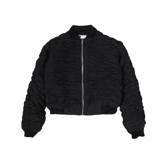 Ruched Bomber Jacket