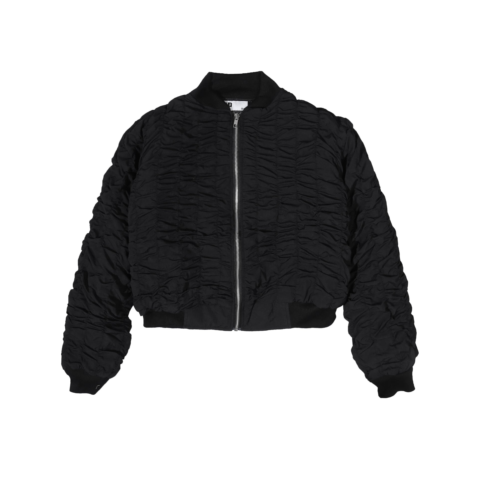 Ruched Bomber Jacket L