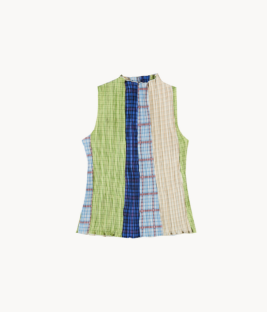 Pleated Patchwork Top