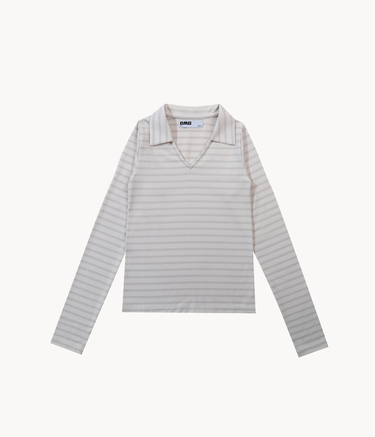 Stripes Long Sleeve Collar Top