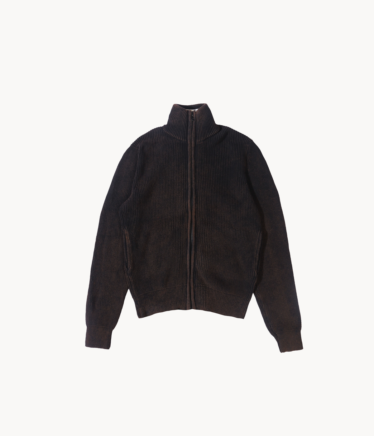 Washed Knit Zipped Jacket