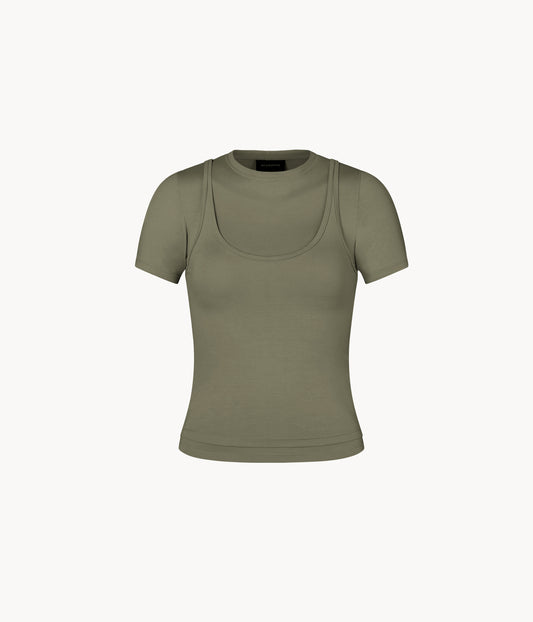 Short Sleeve Layered Top