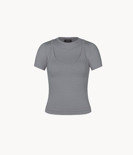 Short Sleeve Layered Top