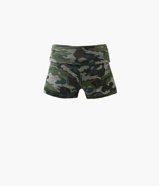 Camo Foldover Shorts