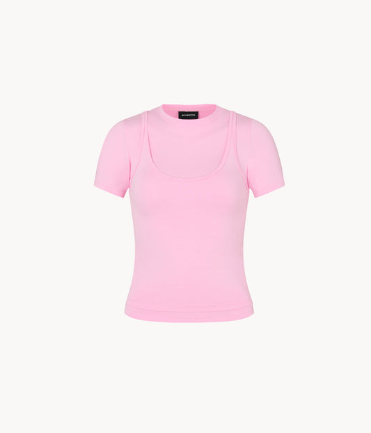 Short Sleeve Layered Top