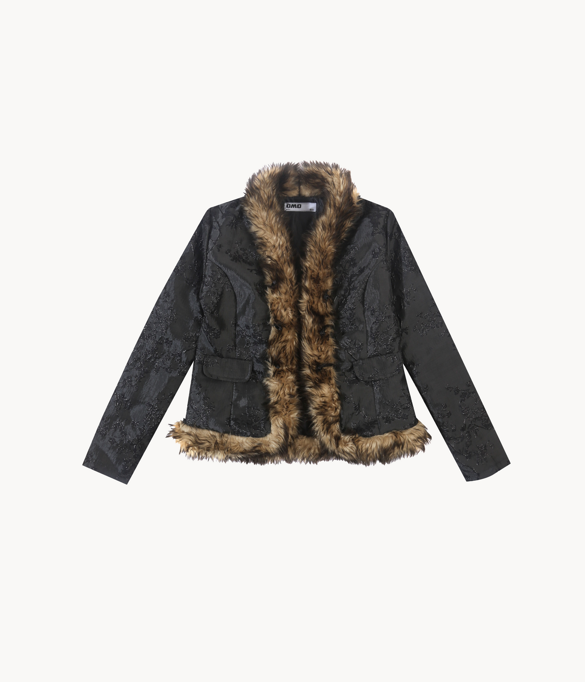 Jacquard Faux Fur Jacket