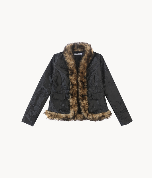 Jacquard Faux Fur Jacket