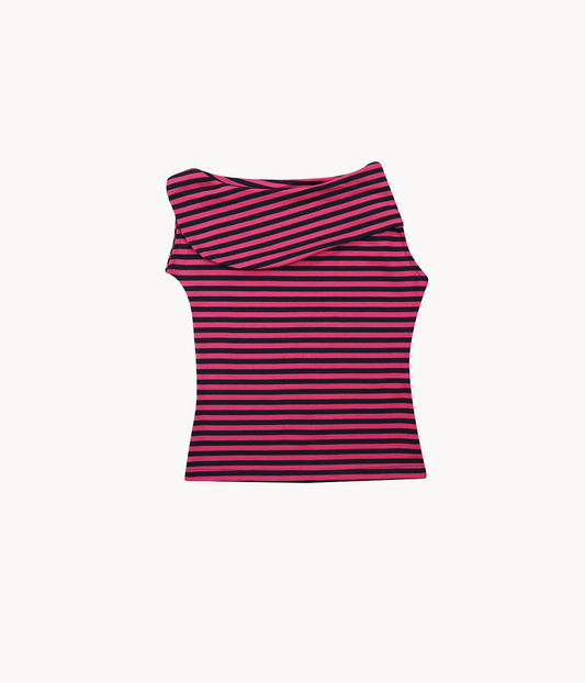 Stripes Boat Neck Top