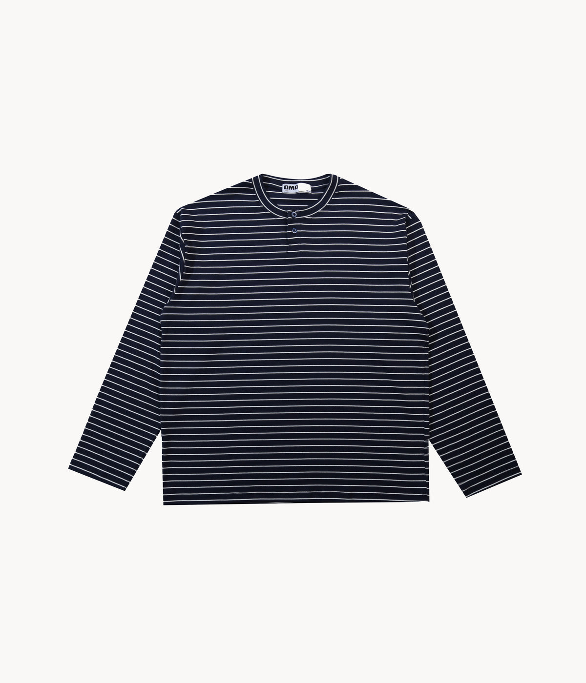 Stripes Henley Long Sleeve Top