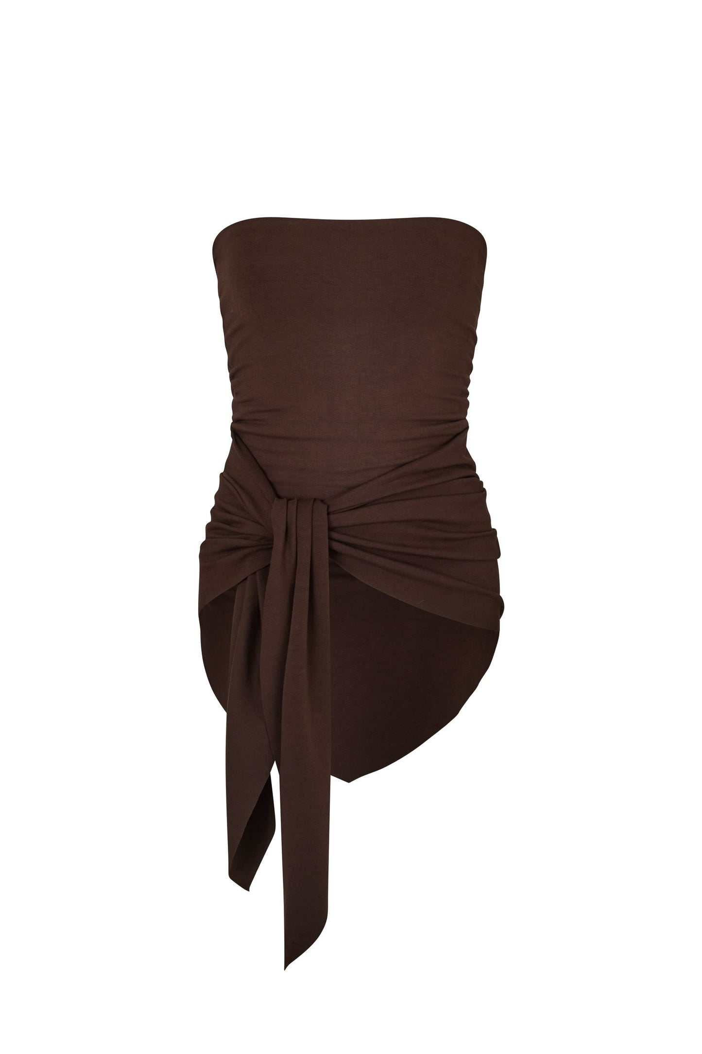Wrap Tube Top in Brown