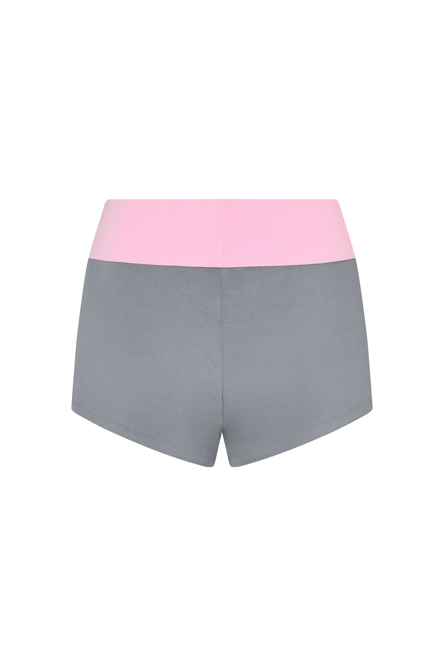 Two-tone Foldover Shorts in Gum/Smoke