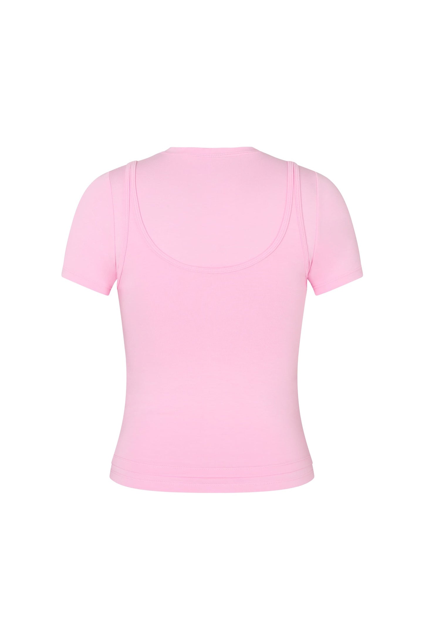 Short Sleeve Layered Top in Gum