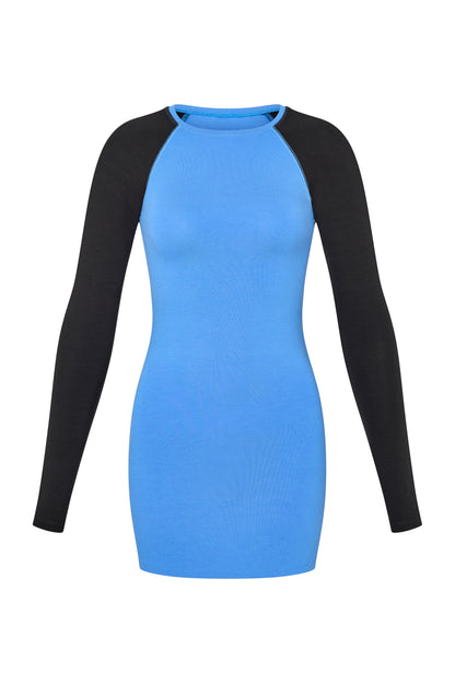 Raglan Mini Dress - Midnight-Blue