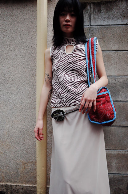 Nude Midi Skirt