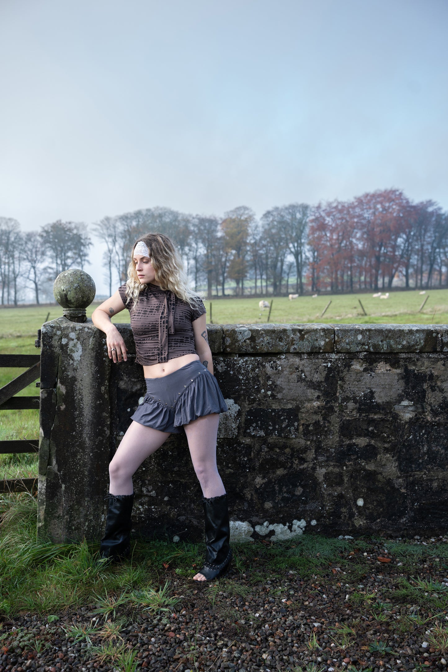 Mari Pillow Skort - Grey