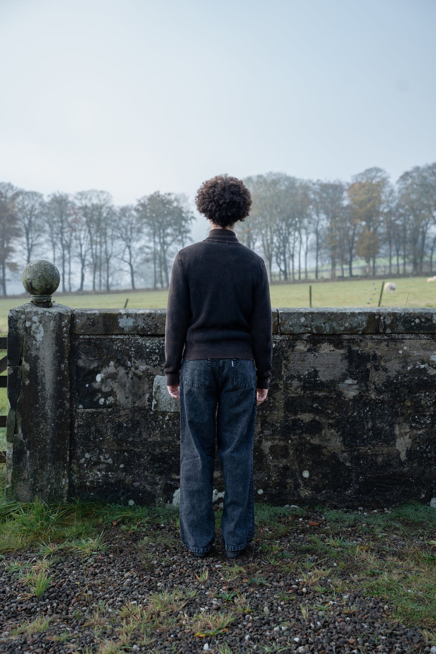 Washed Knit Zipped Jacket