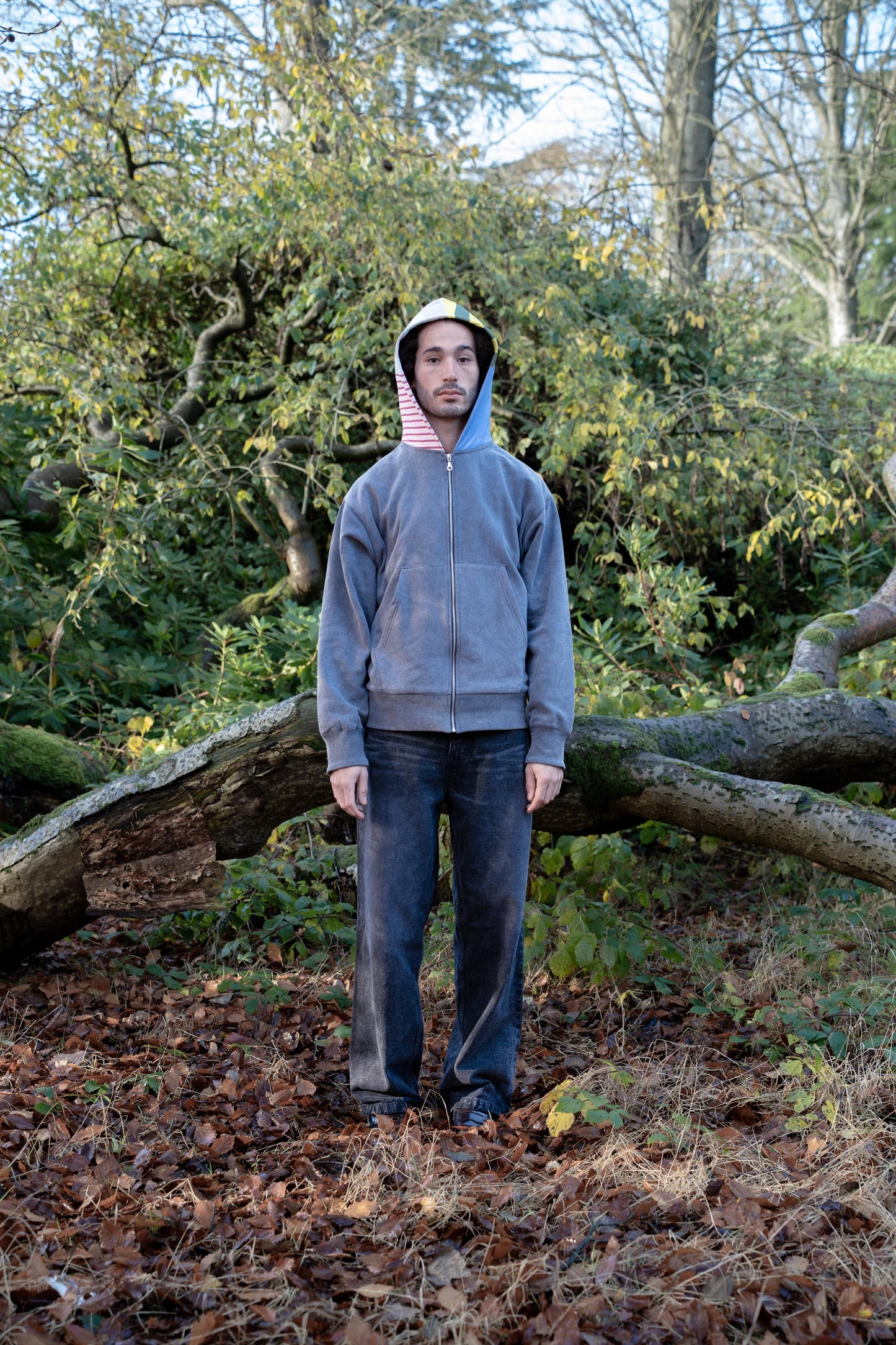 Stripes Washed Hoodie