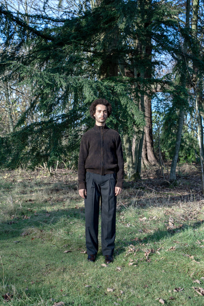 Pinstripe Wool Pants