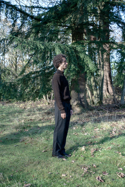 Pinstripe Wool Pants