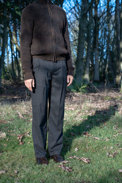 Pinstripe Wool Pants