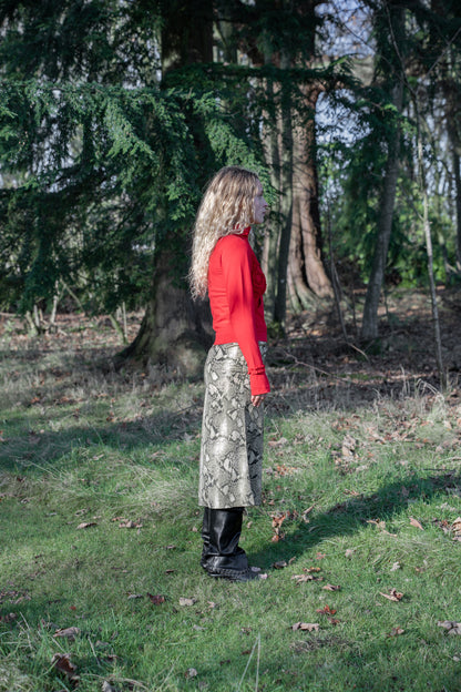 Snake Midi Skirt