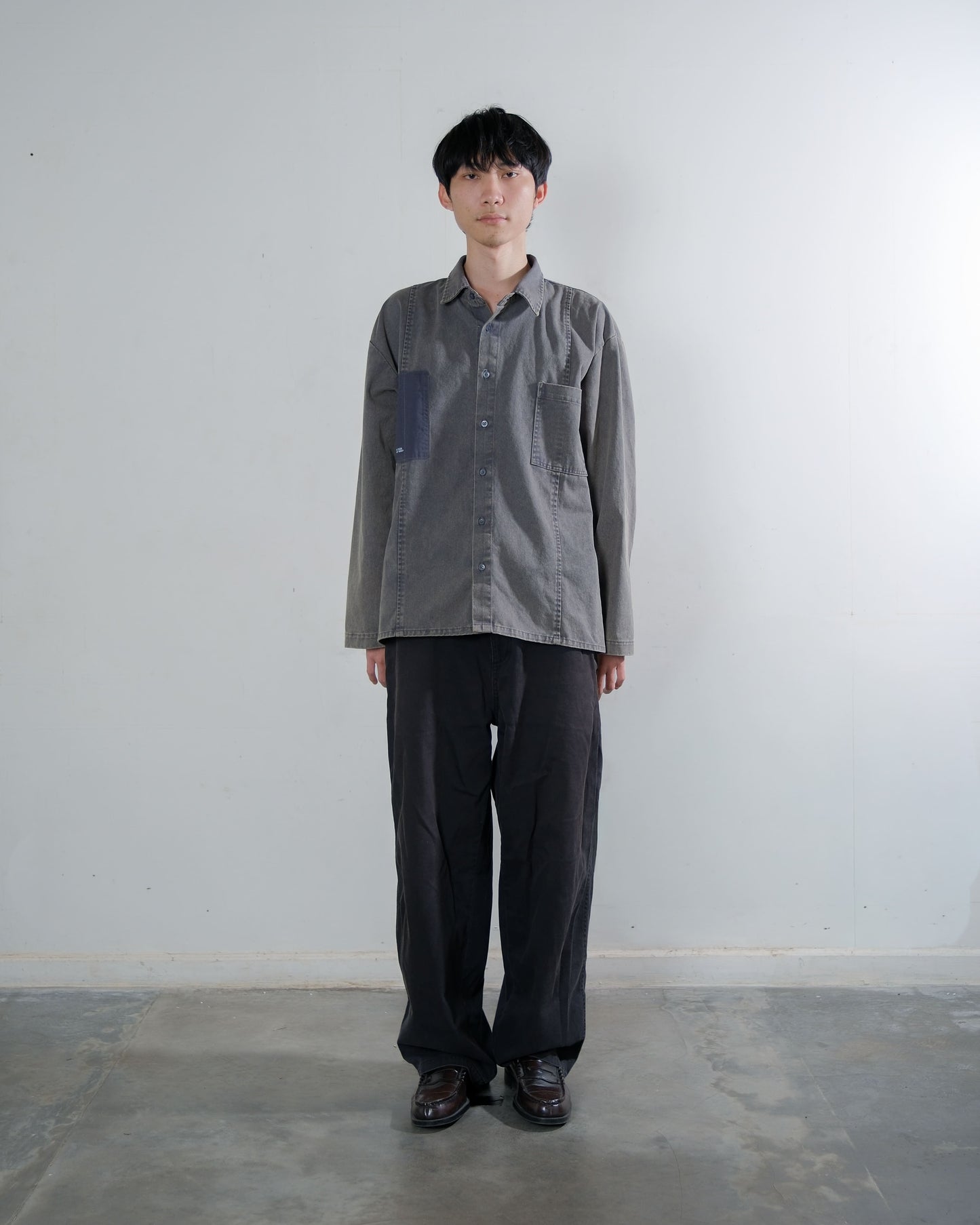 Washed Chore Jacket in Grey