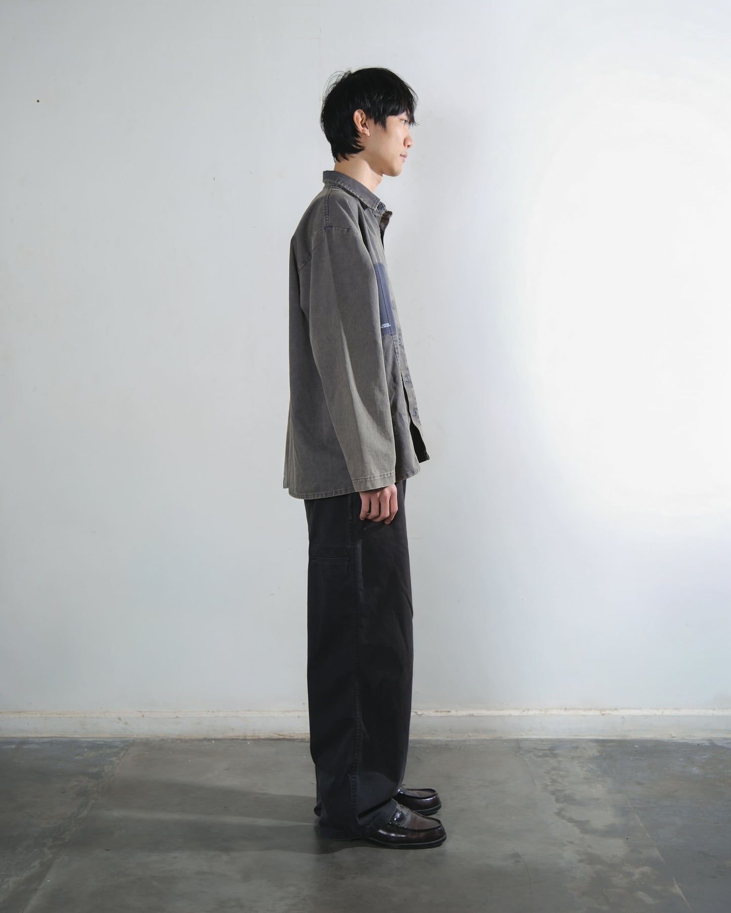 Washed Chore Jacket in Grey