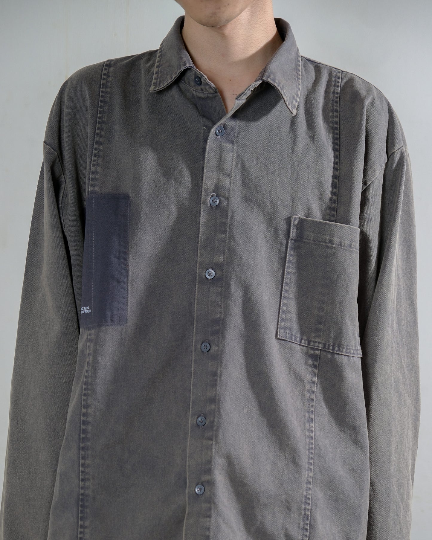 Washed Chore Jacket in Grey