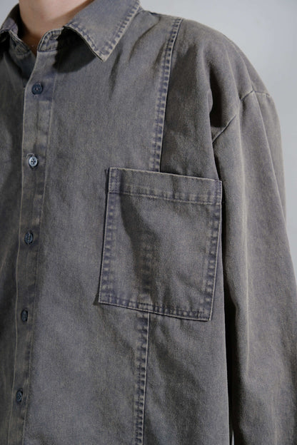 Washed Chore Jacket in Grey