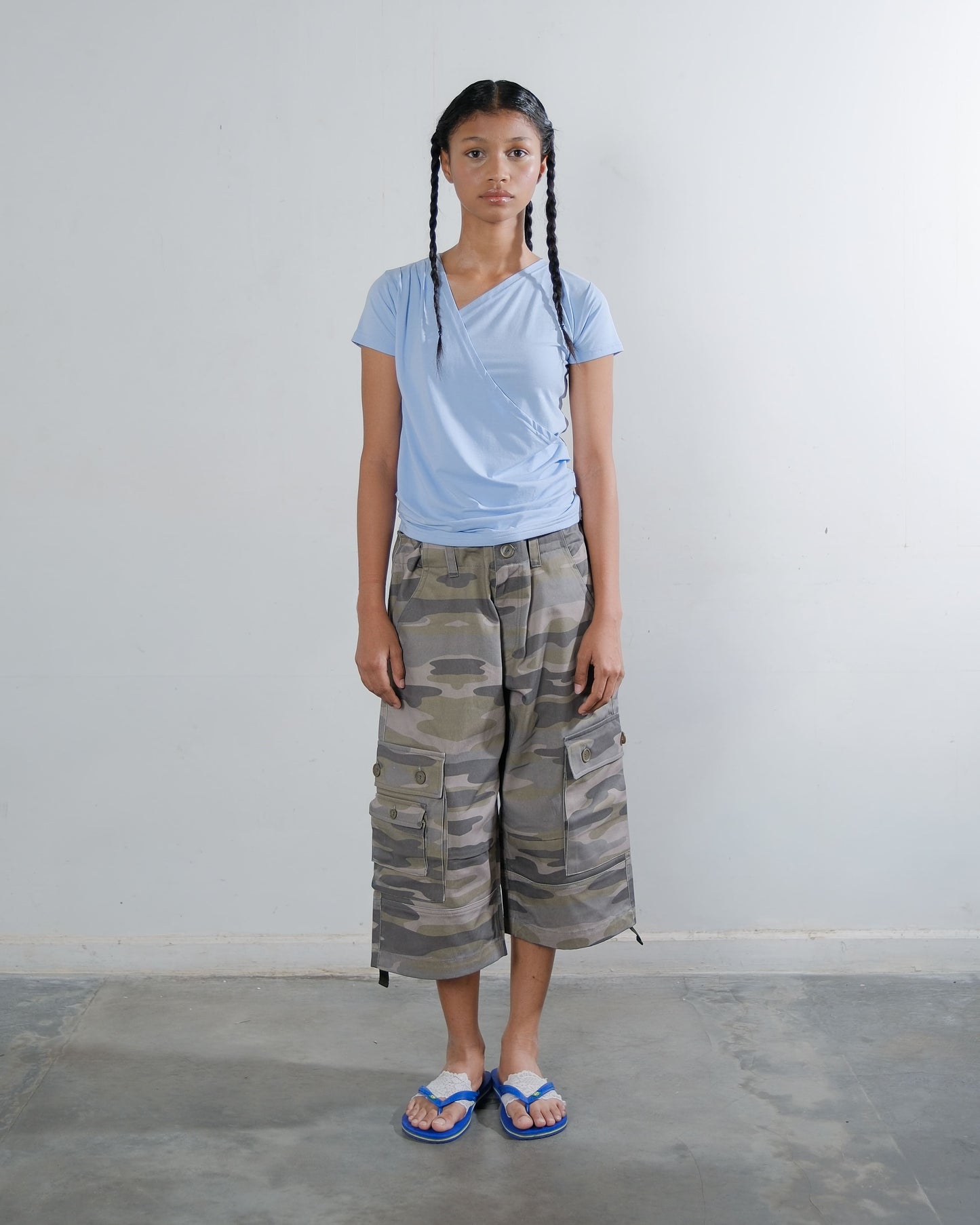 Dahlia Top in Baby Blue