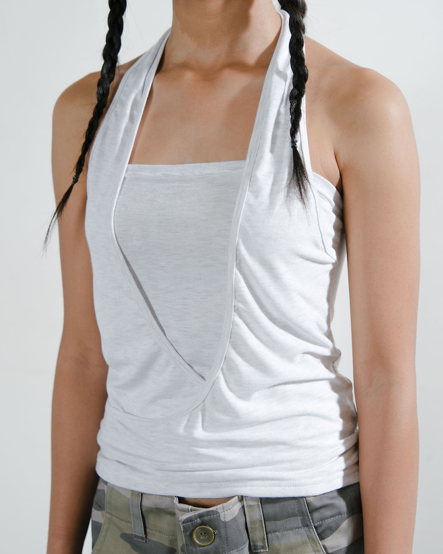 Bandeau Twist Top in Grey