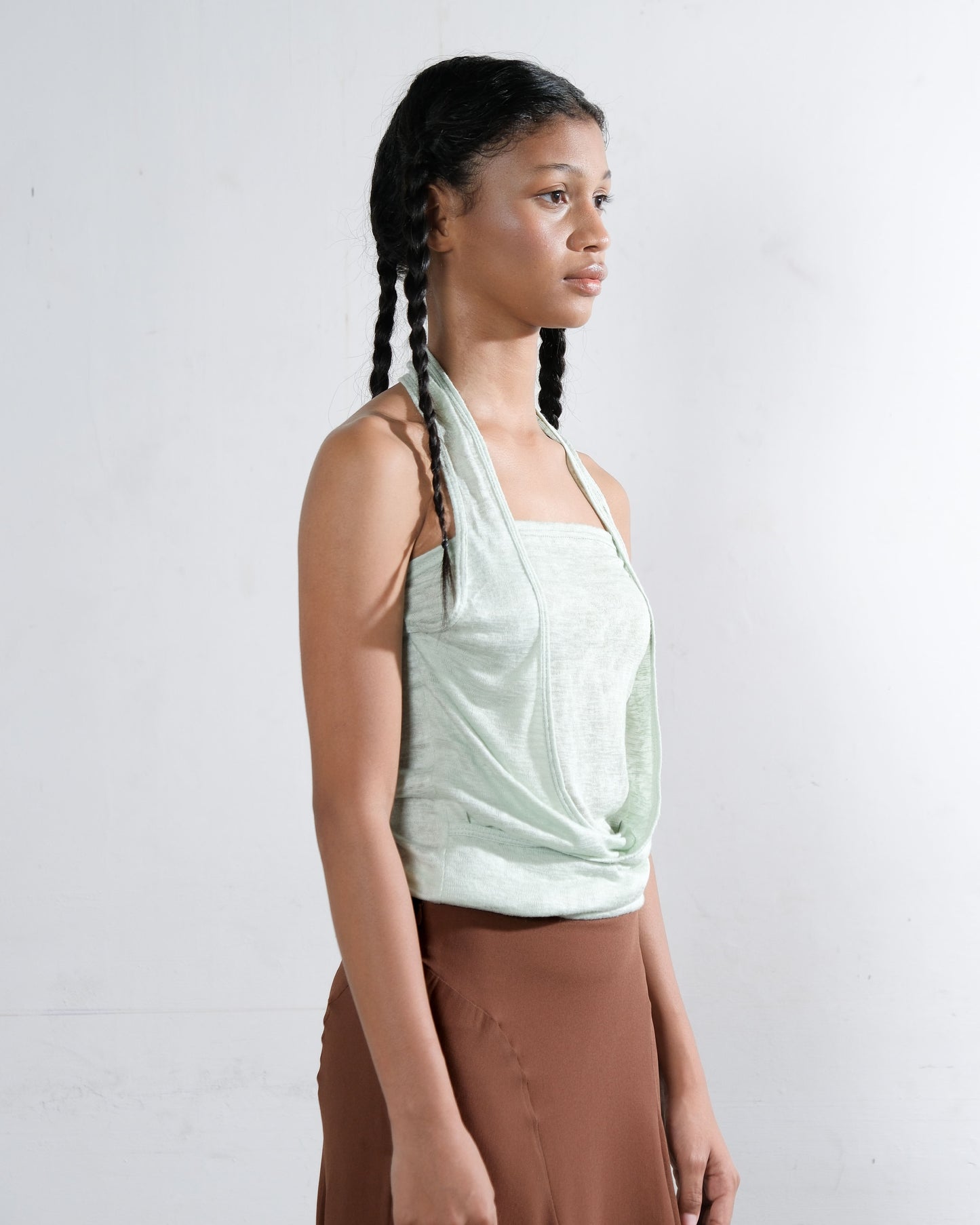 Bandeau Twist Top in Mint