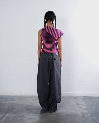 Stripes Boat Neck Top in Blossom