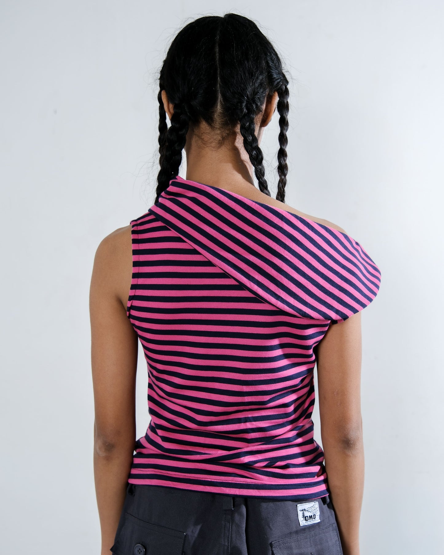 Stripes Boat Neck Top in Blossom