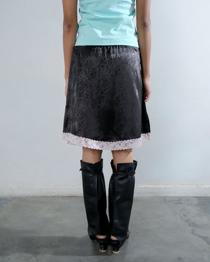 Petticoat Skirt in Black/Pink