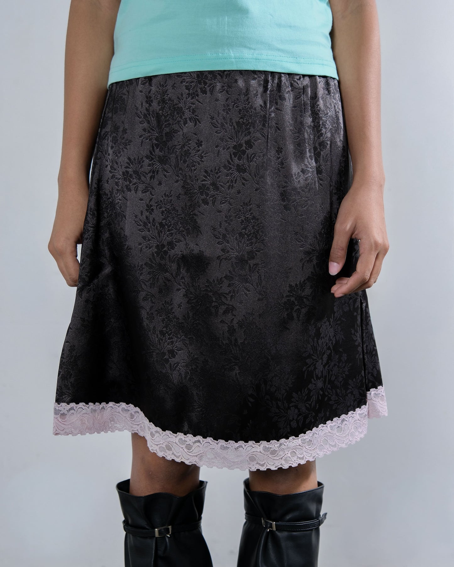 Petticoat Skirt in Black/Pink