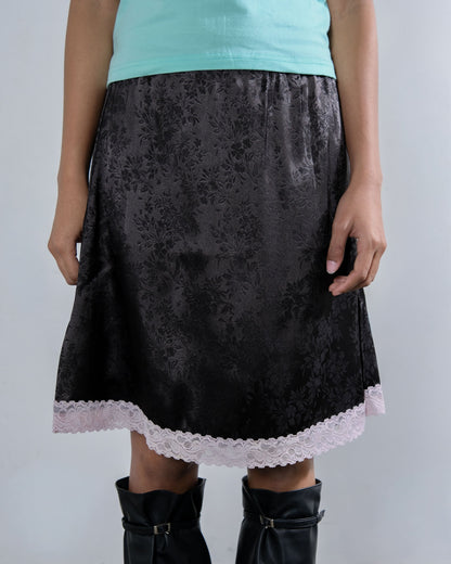 Petticoat Skirt in Black/Pink