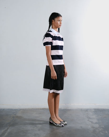 Polo Knit Puff Sleeve