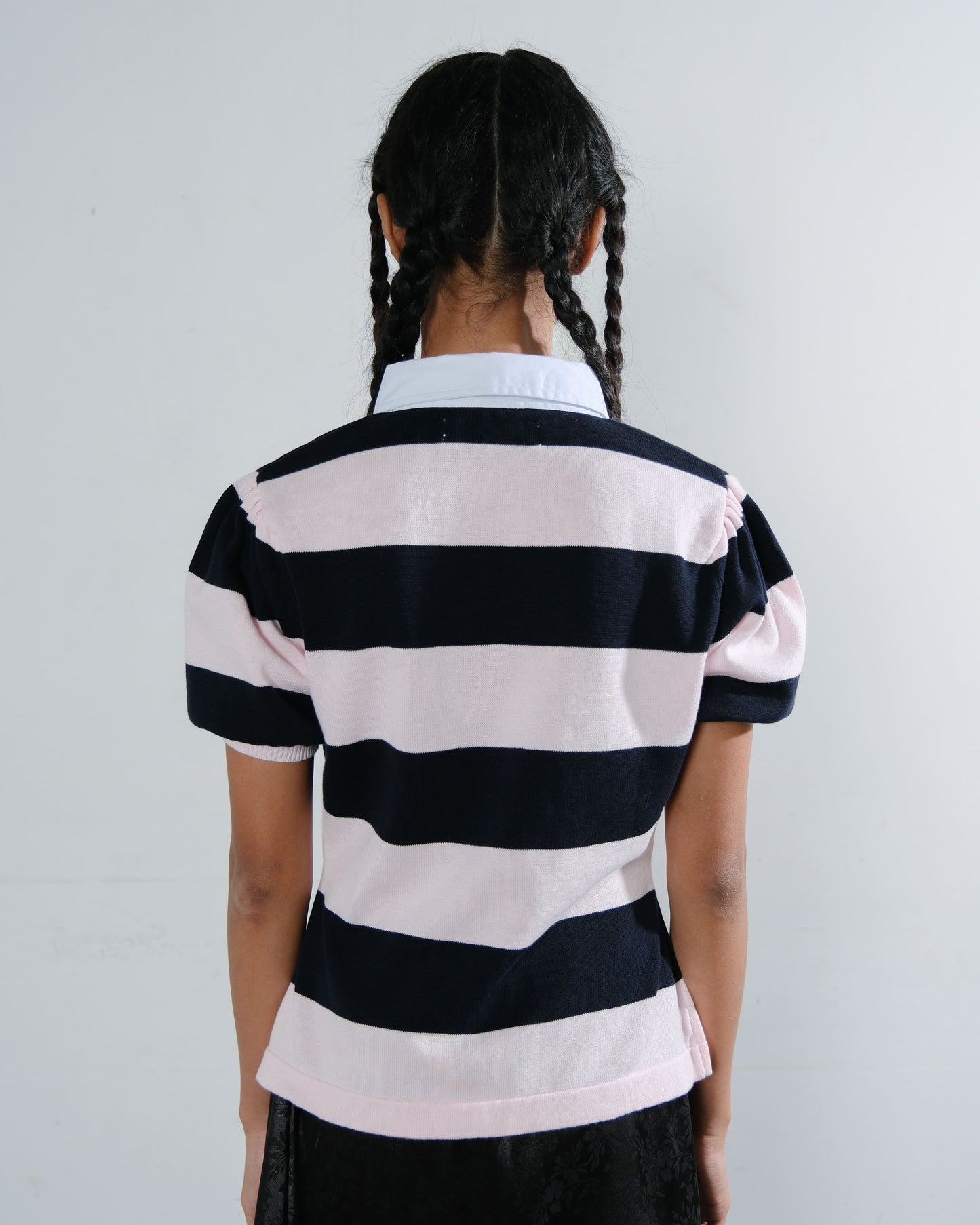 Polo Knit Puff Sleeve