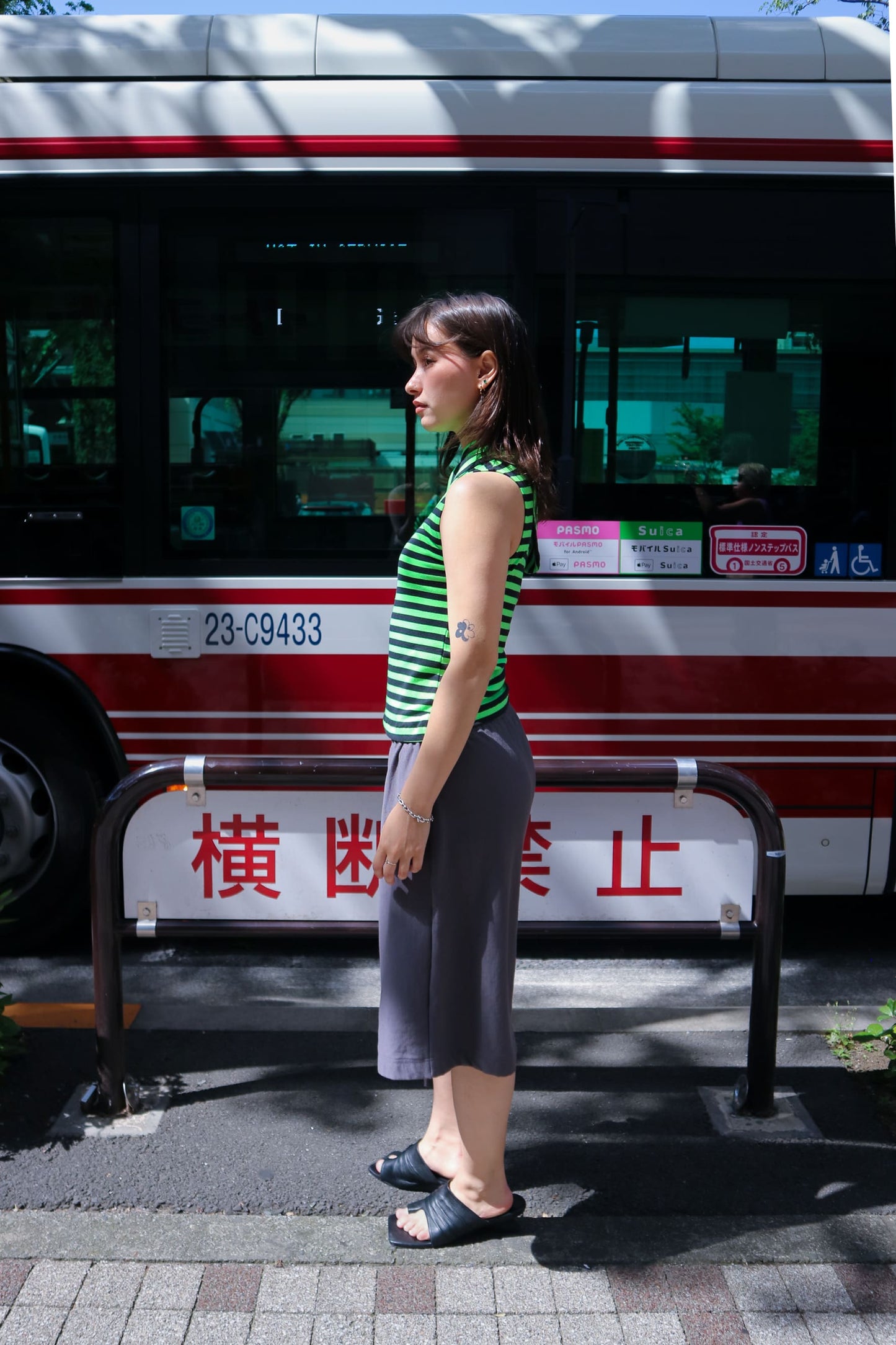 Stripes Boat Neck Top in Buttercup
