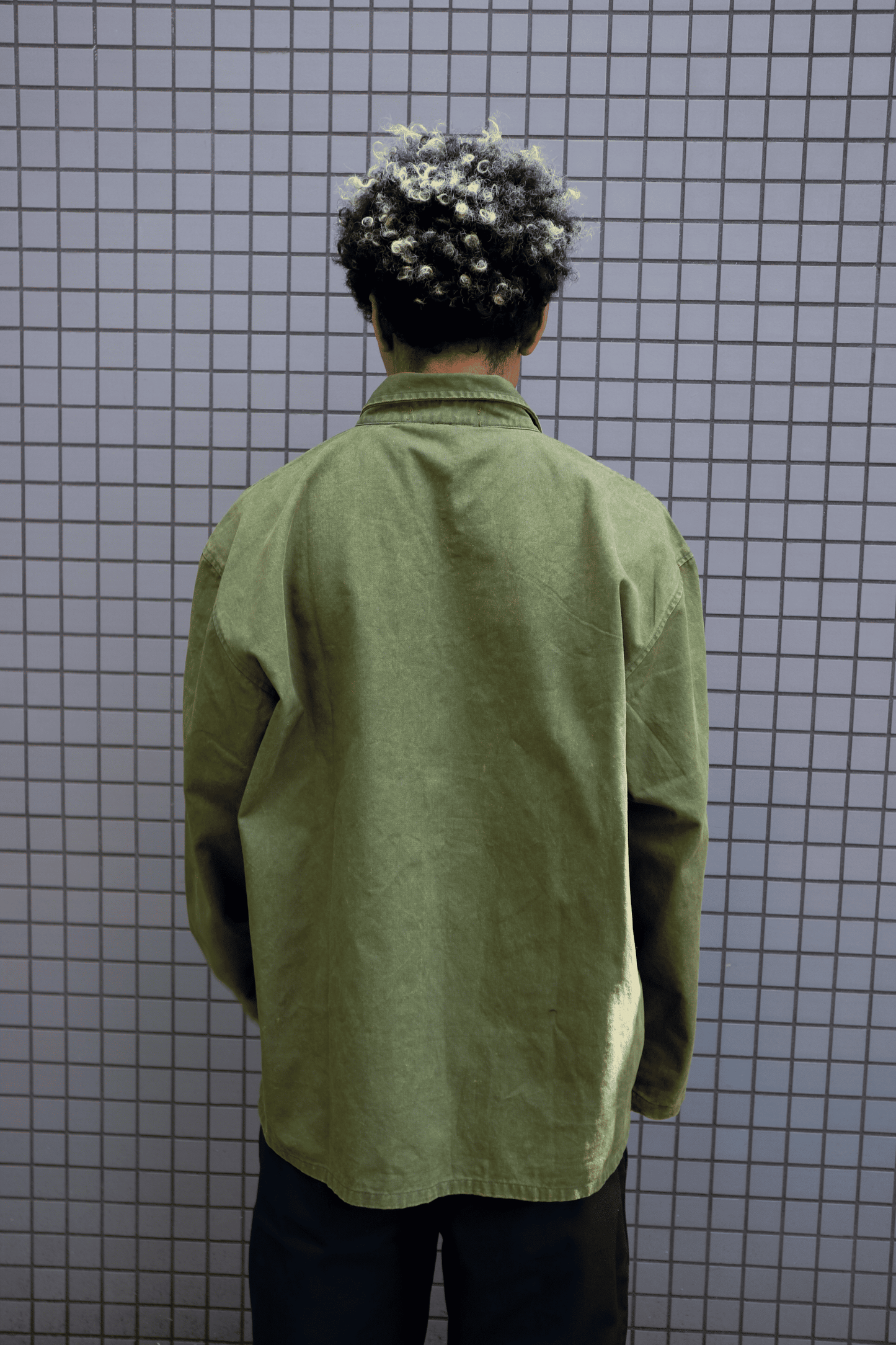 Washed Chore Jacket in Green