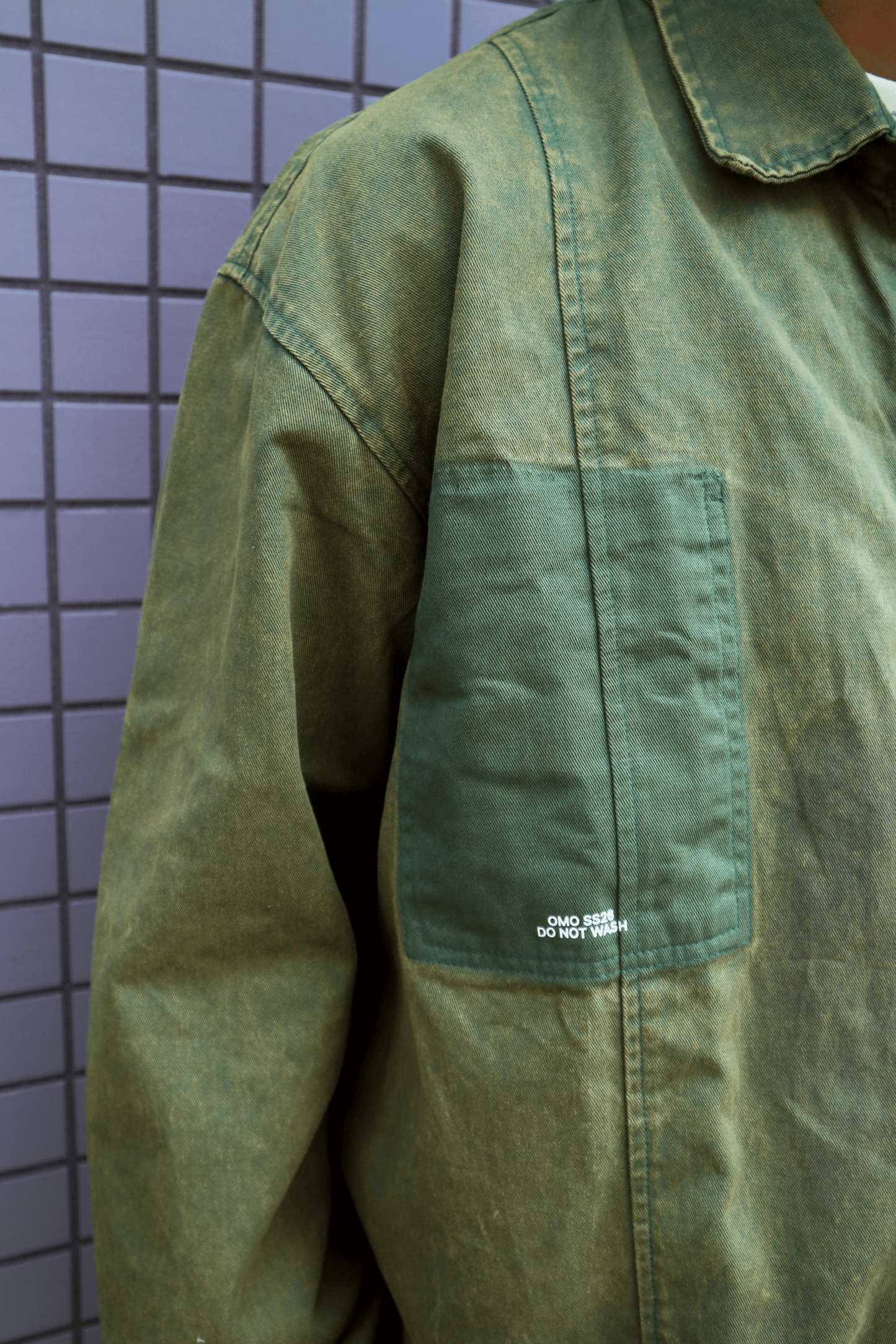Washed Chore Jacket in Green