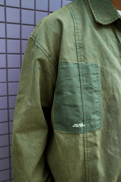 Washed Chore Jacket in Green