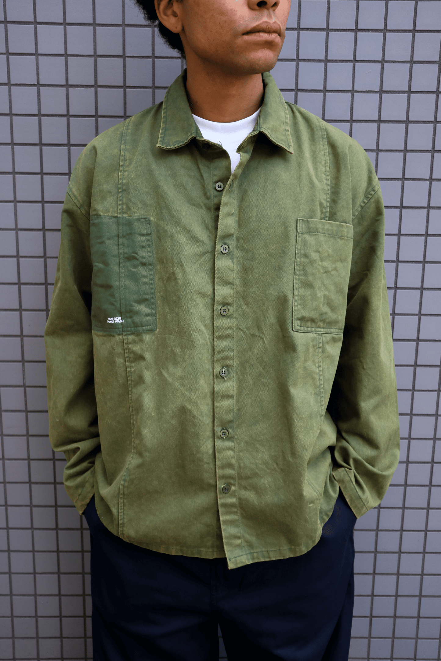 Washed Chore Jacket in Green