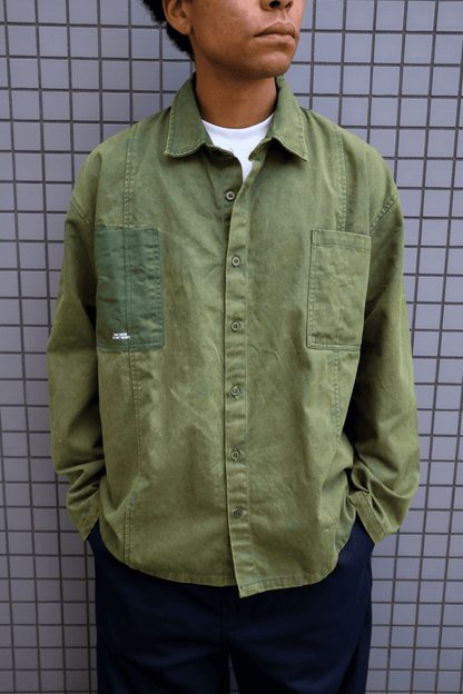 Washed Chore Jacket in Green