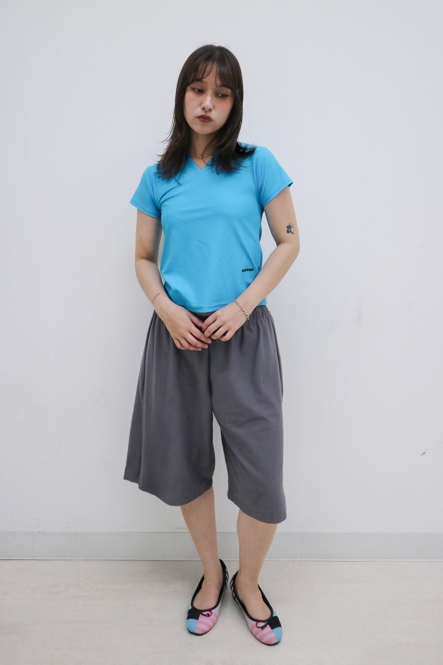 V-Neck Top in Azure