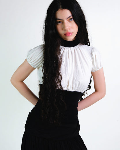 High Neck Balloon Top