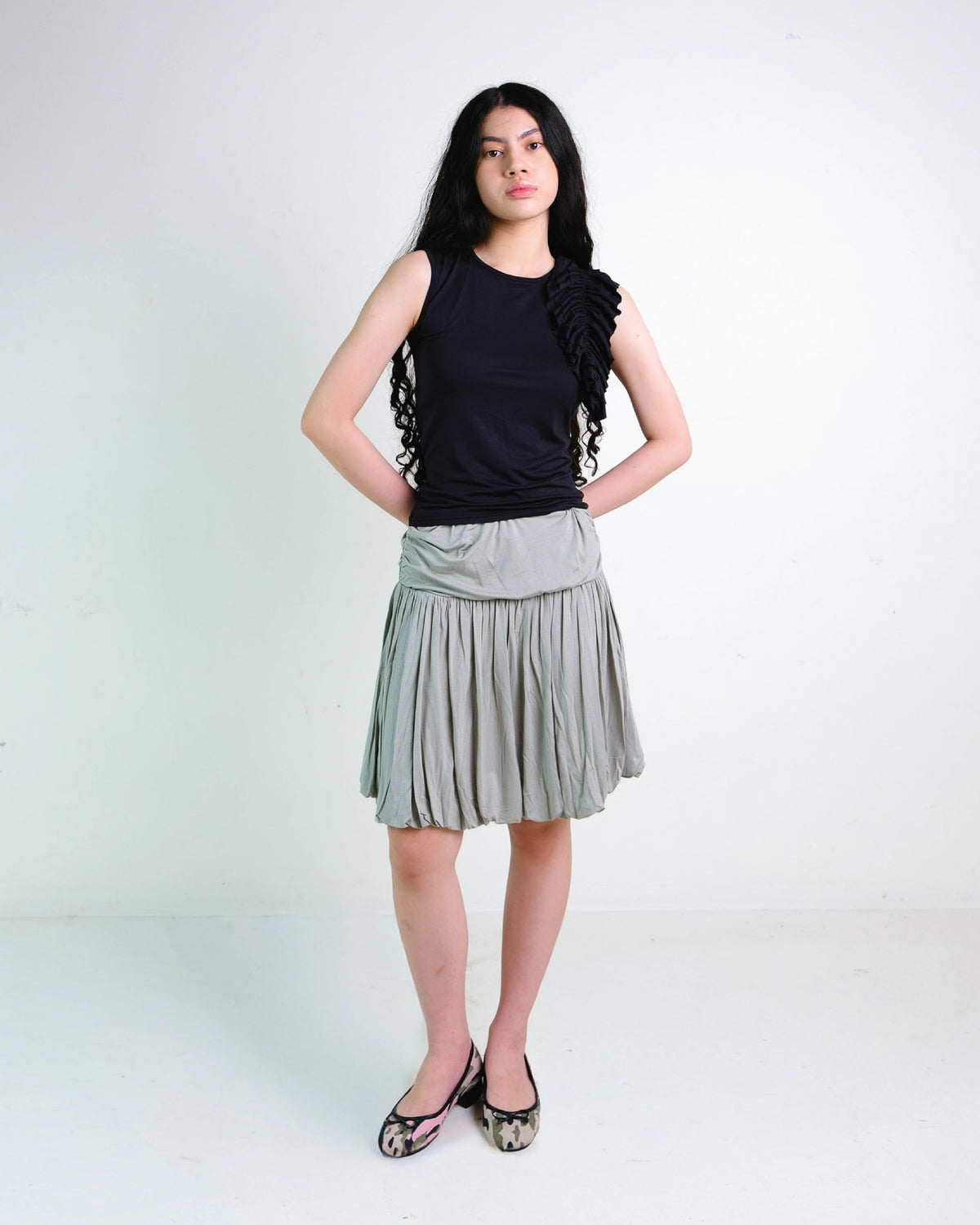 Balloon Skirt in Smoke
